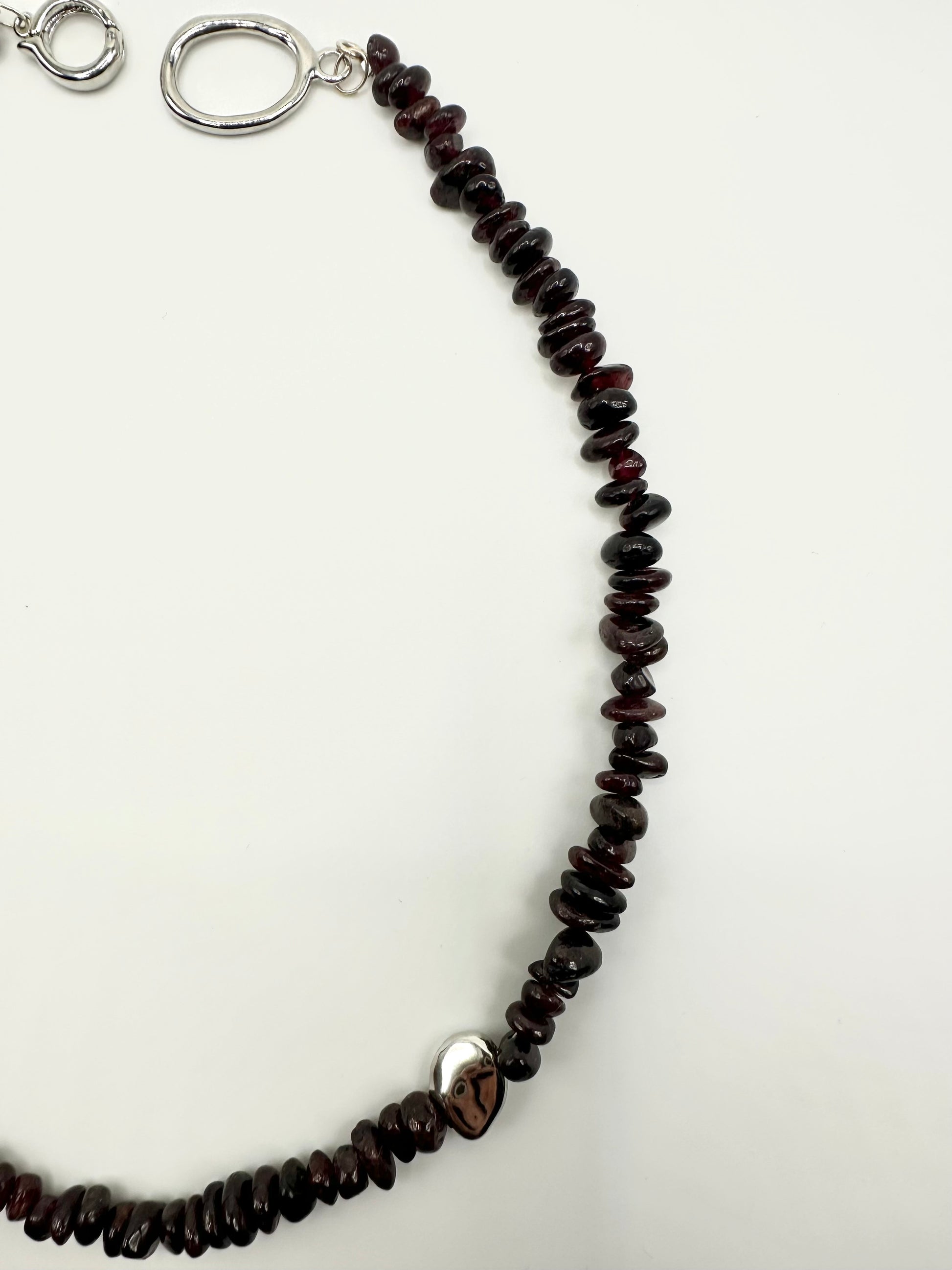 Betty Silver Beaded Necklace