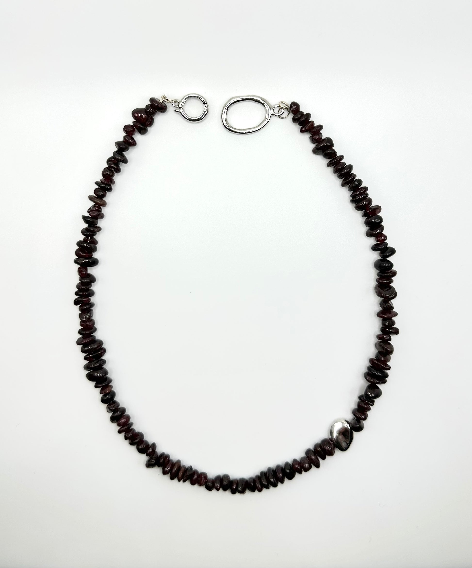 Betty Silver Beaded Necklace