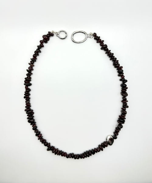 Betty Silver Beaded Necklace