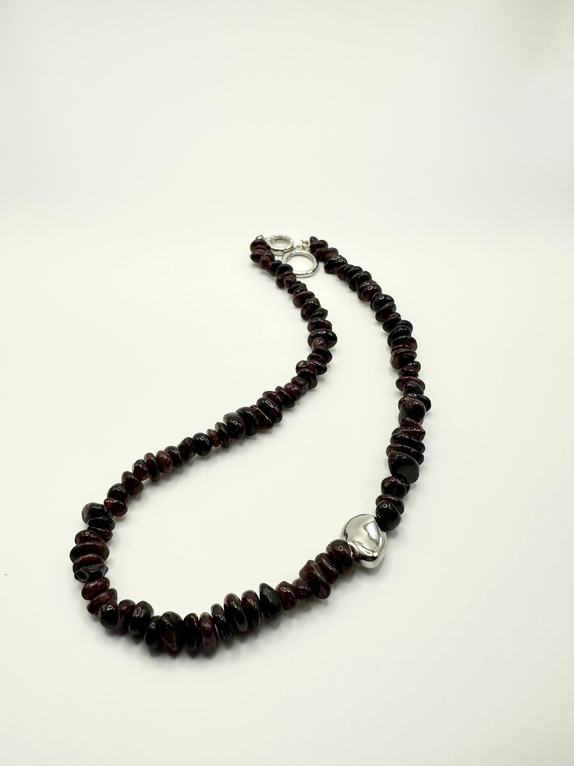 Betty Silver Beaded Necklace