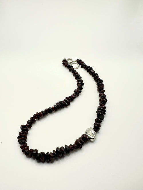Betty Silver Beaded Necklace