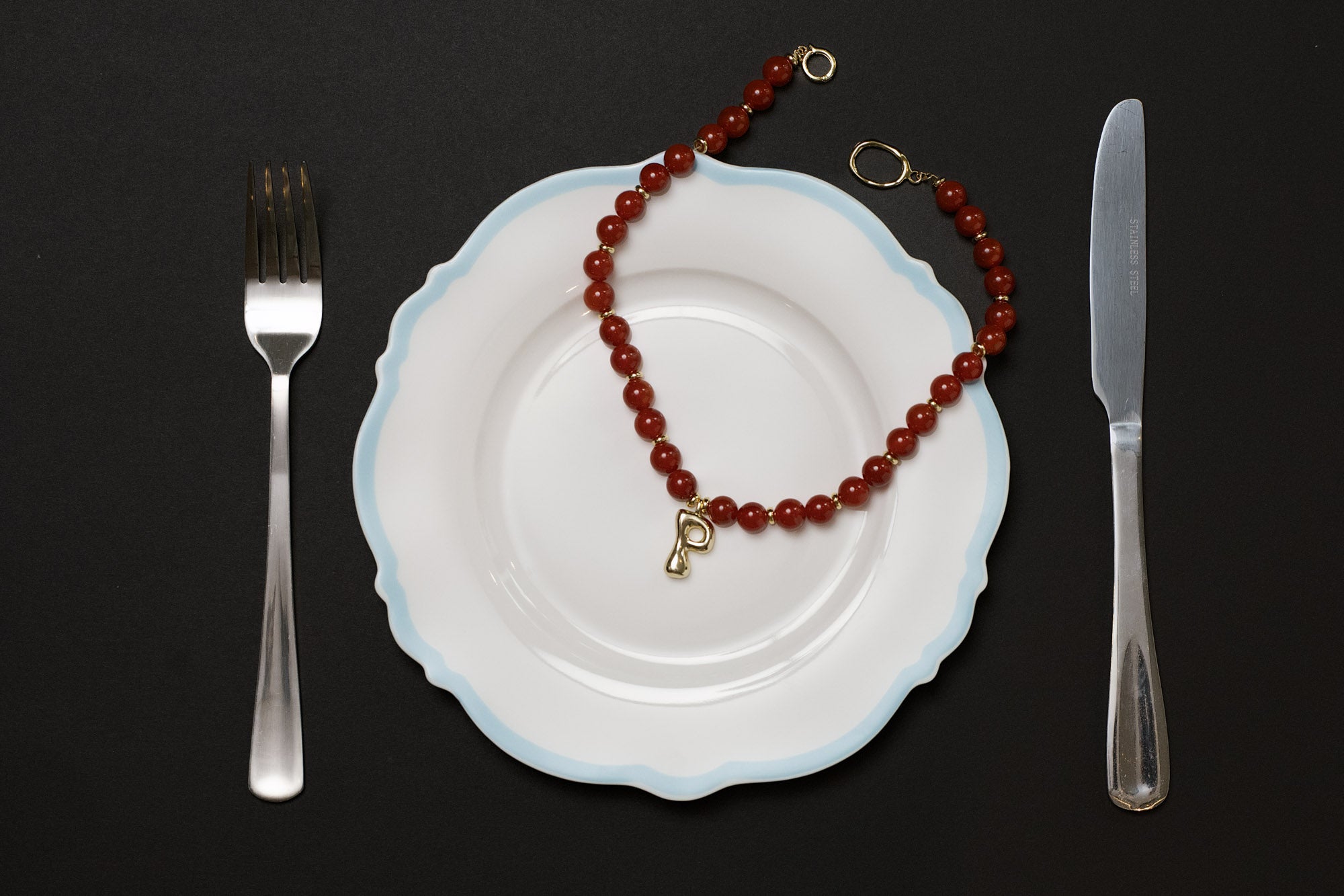 Margot Charm Necklace - Cherry