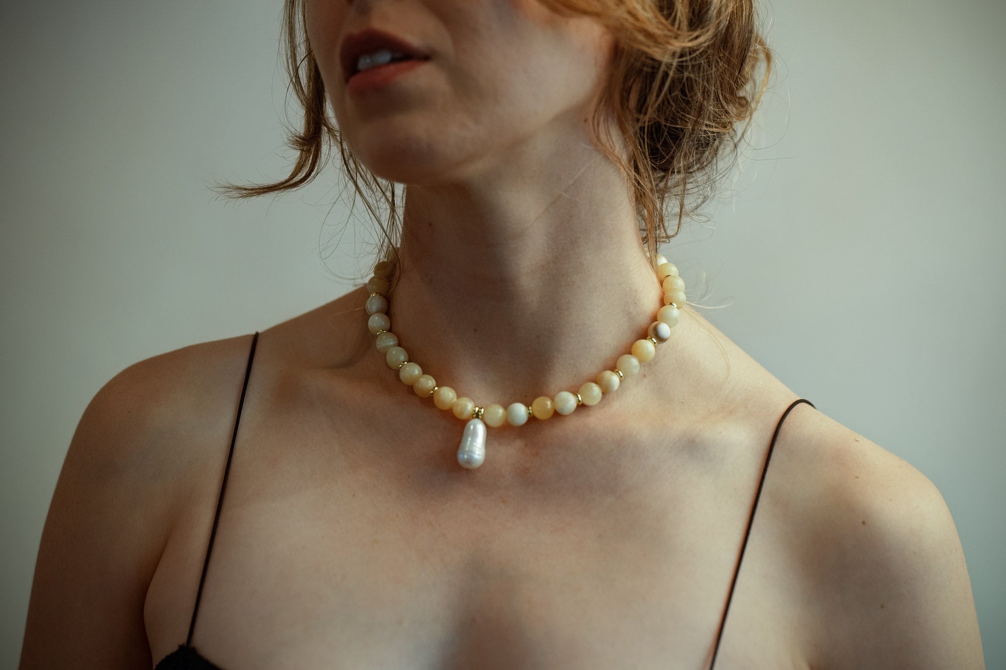 Maeve Pendant Necklace - Butter Yellow